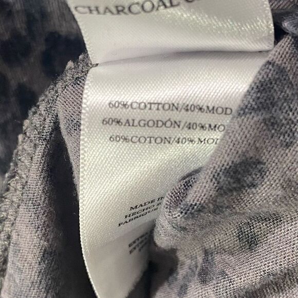 Rails Women's Sami Gray Charcoal Leopard Print Sweater Lightweight - Picture 4 of 6